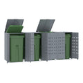 Outdoor Metal Recycling and Waste Storage Unit - 150 x 70 x 120